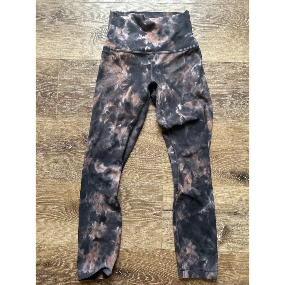 Lululemon Align Leggings Women’s Size 2 Black Brown Tie-Dye High-Rise Yoga Pants